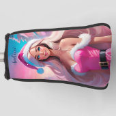 Couvre-club De Golf Belle fille de Noël rose 01 (Devant)