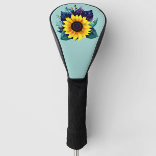 Couvre-club De Golf Belle tournesol simple ouvert