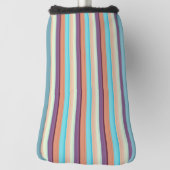 Couvre-club De Golf Belles rayures bleues brunes (Tourné à 90°)