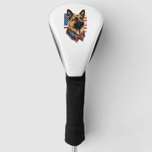 Couvre-club De Golf Berger allemand avec drapeau américain