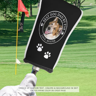 Couvre-club De Golf BEST CHIEN DAD BY PAR Photo Pawprints Couleurs per