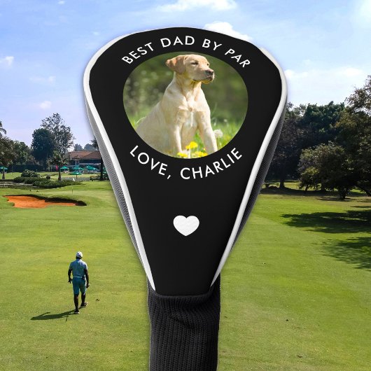 Couvre-club De Golf Best Dad By Par Custom Photo Text Name