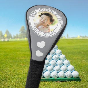 Couvre-club De Golf Best Grandpa By Par Grey Photo Personnalisée