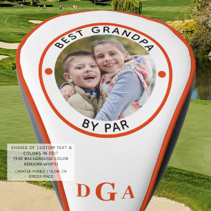 Couvre-club De Golf BEST GRANDPA PAR PAR Photo Monogram Orange