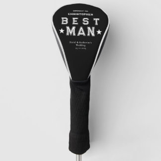 Couvre-club De Golf Best Man Appreciation Gift Black