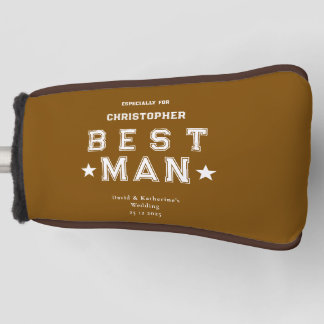 Couvre-club De Golf Best Man Appreciation Gift Brown