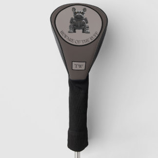 Couvre-club De Golf Beware of the Ruff Custom Initials Dog Golf Head
