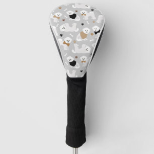 Couvre-club De Golf Bichon Frise Bones and Paws Grey