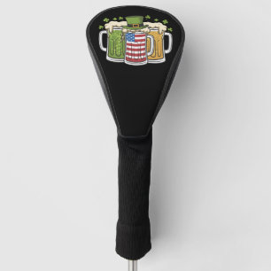 Couvre-club De Golf Bière Irlandaise Irlande États-Unis Drapeau Améric