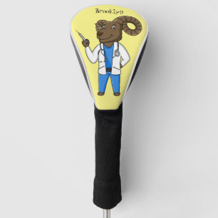 Couvre-club De Golf Bighorn sheep doctor cartoon illustration