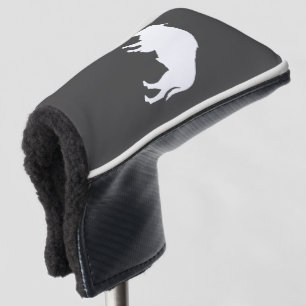 Couvre-club De Golf Bison blanc Silhouette animal sauvage