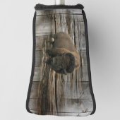 Couvre-club De Golf Bison de bois (Tourné à 90°)