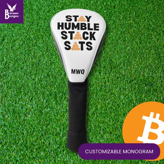 Couvre-club De Golf Bitcoin RESTER HUMBLE PILE SATS Crypto