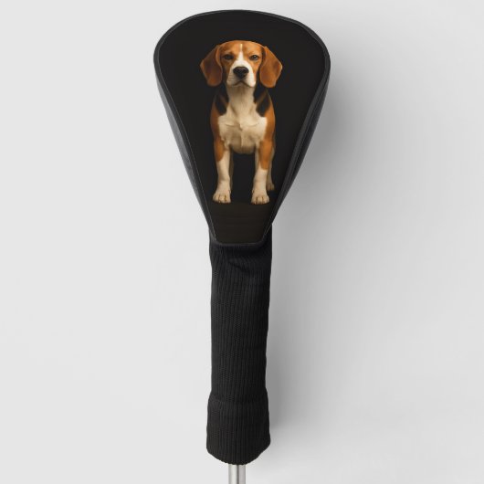Couvre-club De Golf Black 4 Luxe Golf Driver Cover, Kind Beagle (Devant)