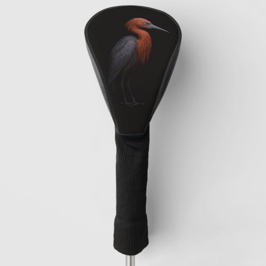 Couvre-club De Golf Black 4 Luxe Golf Driver Cover, Reddish Egret (Devant)