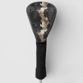 Couvre-club De Golf Black Gold Cream Western Cowhide (Devant)
