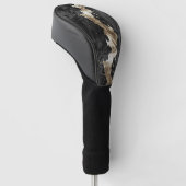 Couvre-club De Golf Black Gold Cream Western Cowhide (Incliné)