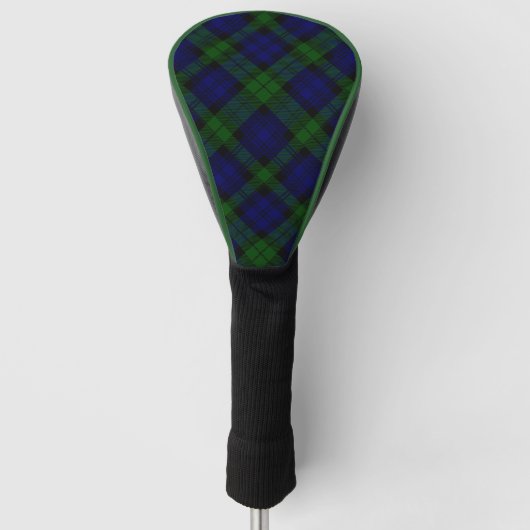 Couvre-club De Golf Black Watch Tartan bleu vert Plaid (Devant)