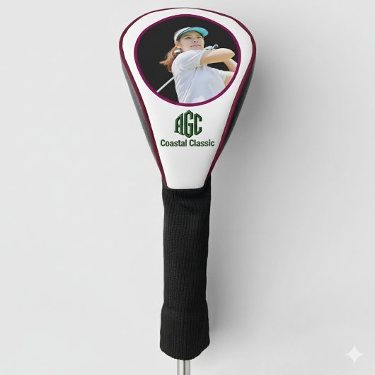 Couvre-club De Golf Black White Modern Personalized Golf Headcover