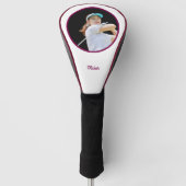 Couvre-club De Golf Black White Modern Personalized Golf Headcover (Devant)