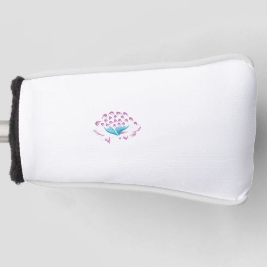 Couvre-club De Golf Bleu de Cornflower clair, Ciel Mégenta, Fille (Devant)