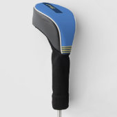 Couvre-club De Golf Bleu et or moderne (Incliné)