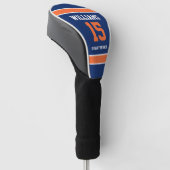 Couvre-club De Golf Bleu foncé et orange (Incliné)