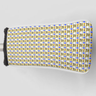 Couvre-club De Golf Bleu Jaune Illustration Formes fantaisistes