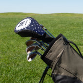 Couvre-club De Golf Bleu Marine | Golf | monogramme personnalisé DOT (In Situ)