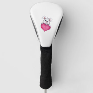 Couvre-club De Golf Bleu mignon coeur amour cadeau valentines jour