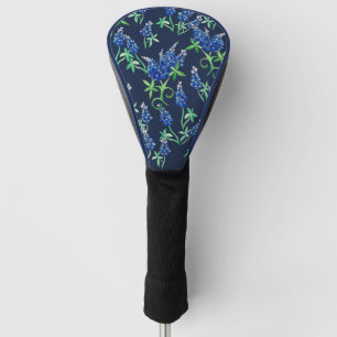 Couvre-club De Golf Bleus du Texas Floral Blue