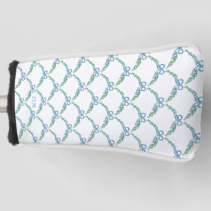 Couvre-club De Golf Blue Bows and Beaus Coastal Garland Putter
