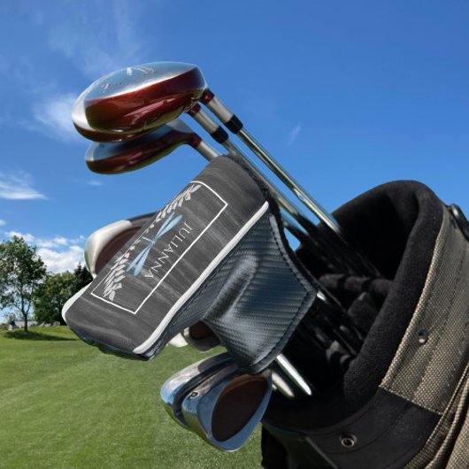 Couvre-club De Golf Blue Dragonfly Rustic Golf Head Cover