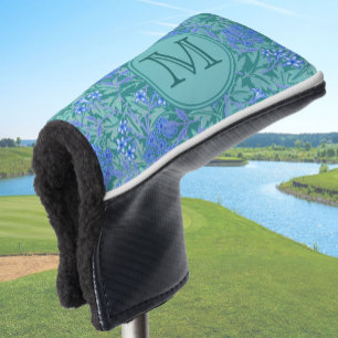 Couvre-club De Golf Blue Floral William Morris Custom Initial Ladies