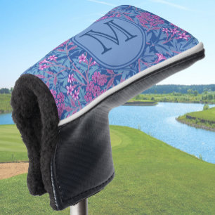 Couvre-club De Golf Blue Floral William Morris Custom Initial Ladies