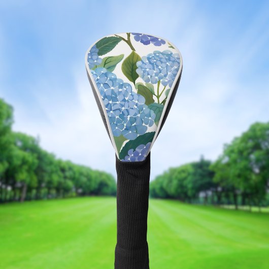Couvre-club De Golf Blue Hydrangeas | Beau Floral Bush