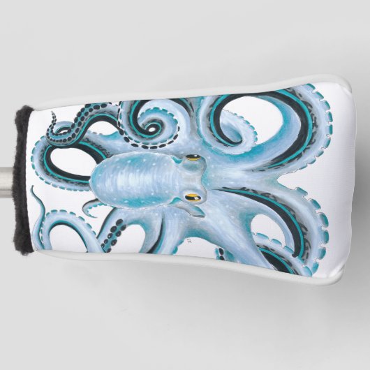 Couvre-club De Golf Blue Octopus Ink & Marker (Devant)