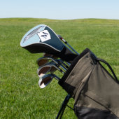 Couvre-club De Golf Blue Owl Grey Nom du monogramme (In Situ)