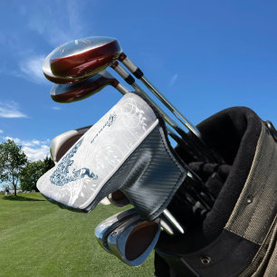 Couvre-club De Golf Blue Peacock Personnalisé Golf Head Cover