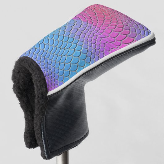 Couvre-club De Golf Blue Pink mermaid scales, fish scale (Devant 3/4)