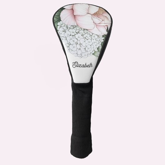 Couvre-club De Golf Blush Pink Peony Personalized