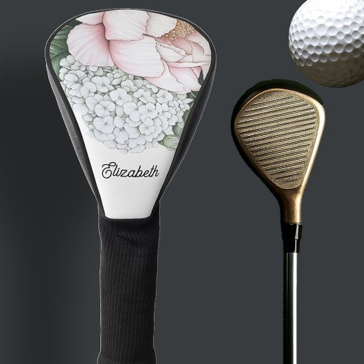 Couvre-club De Golf Blush Pink Peony Personalized