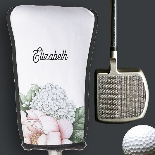 Couvre-club De Golf Blush Pink Peony Personalized