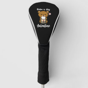Couvre-club De Golf Boba Tea Est Ma Saint Valentin Ours Anti Valentine