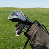 Couvre-club De Golf Boho Blooms Soft Blue Custom (In Situ)