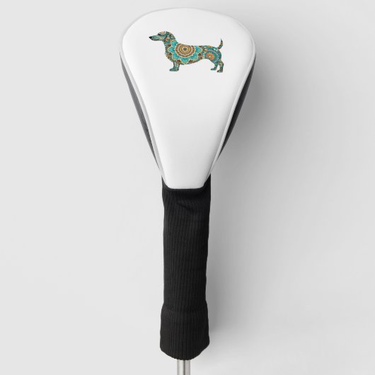 Couvre-club De Golf Boho Dachshund Golf Head Cover (Devant)