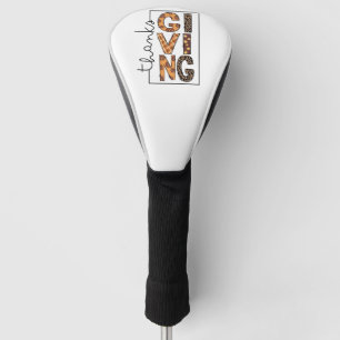 Couvre-club De Golf Bon thanksgiving Empreinte de léopard Rainbow Turq