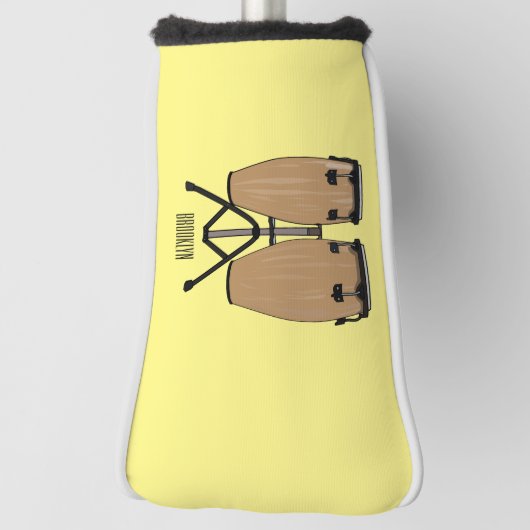 Couvre-club De Golf Bongo, dessin animé de batterie (Tourné à 90°)