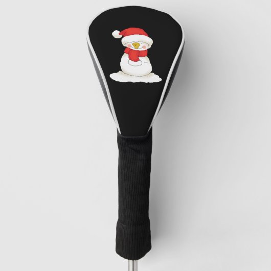 Couvre-club De Golf bonhomme de neige de noël (Devant)
