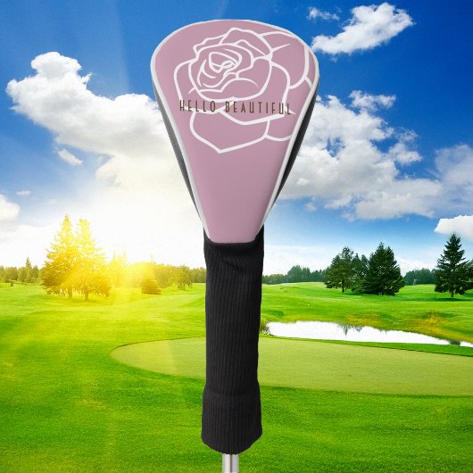 Couvre-club De Golf Bonjour Belle - Rose rose moderne
